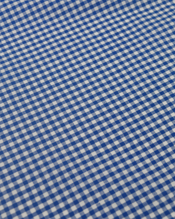 Yarn Dyed Cotton Fabric - 3mm Gingham Royal Blue
