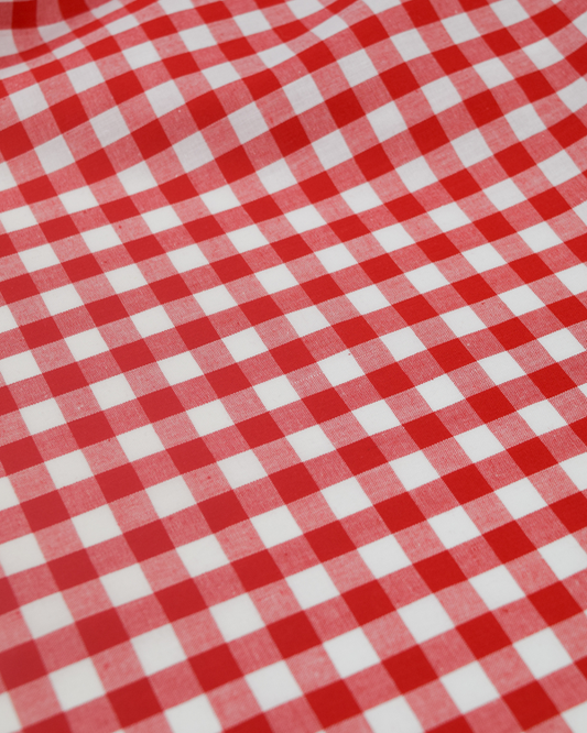 Yarn Dyed Cotton Fabric - 9mm Gingham Red