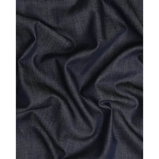 Cotton Chambray Fabric - Dark Blue – view 2 – Truro Fabrics
