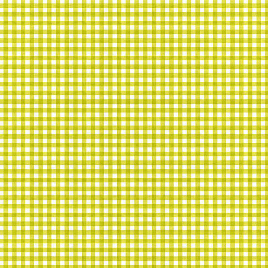 Lime green patchwork cotton gingham