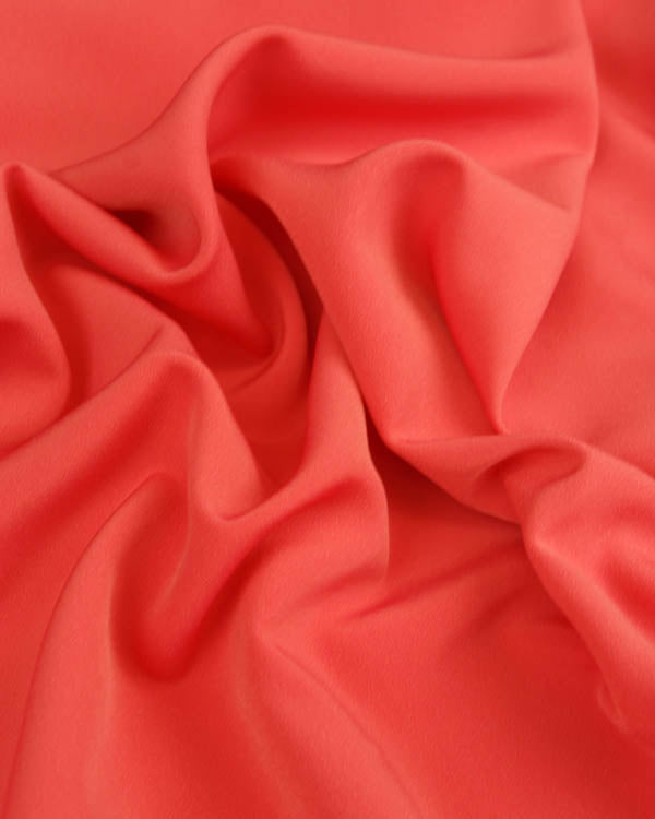 Fluid Micro Crepe Fabric - Coral Pink