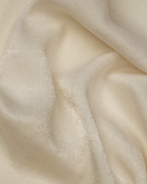 Sandwashed Satin Fabric - Cream