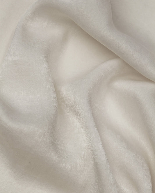 Sandwashed Satin Fabric - Ivory