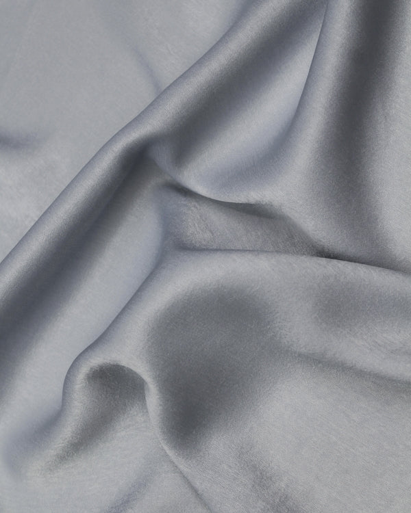 Sandwashed Satin Fabric - Powder Blue