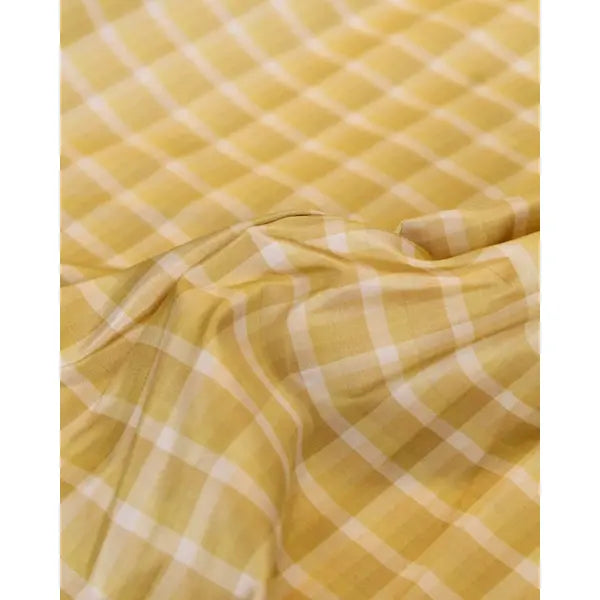 Check Silk Taffeta Fabric - Sahara – view 4 – Truro Fabrics