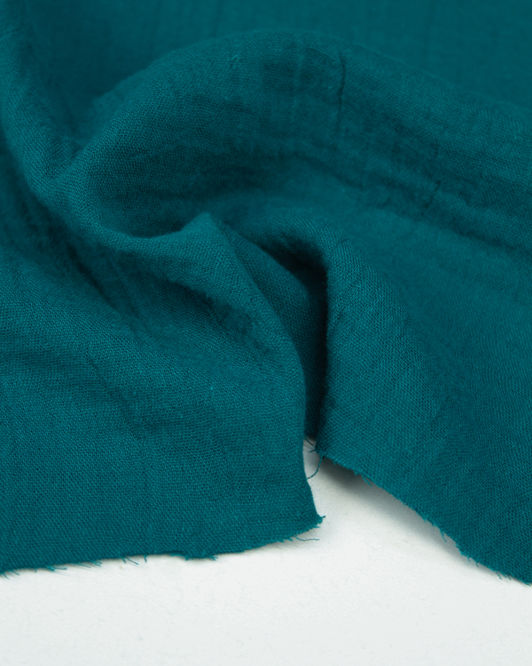 Cotton Double Gauze Fabric - Kingfisher