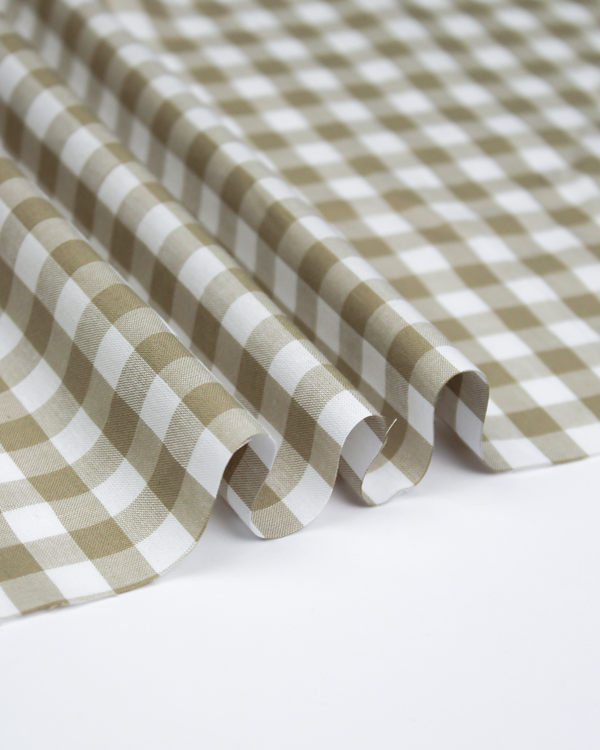 Yarn Dyed Cotton Fabric - 9mm Gingham Barley