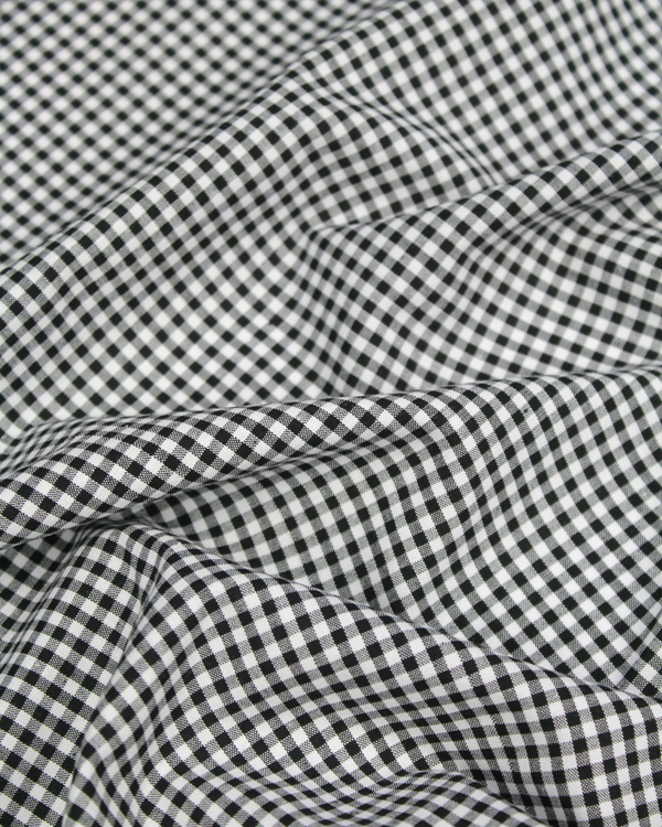 Yarn Dyed Cotton Fabric - 3mm Gingham Black