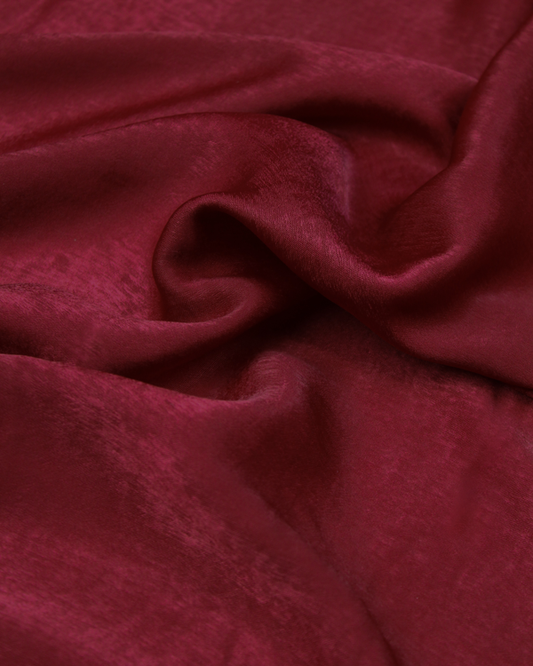 Sandwashed Satin Fabric - Scarlet