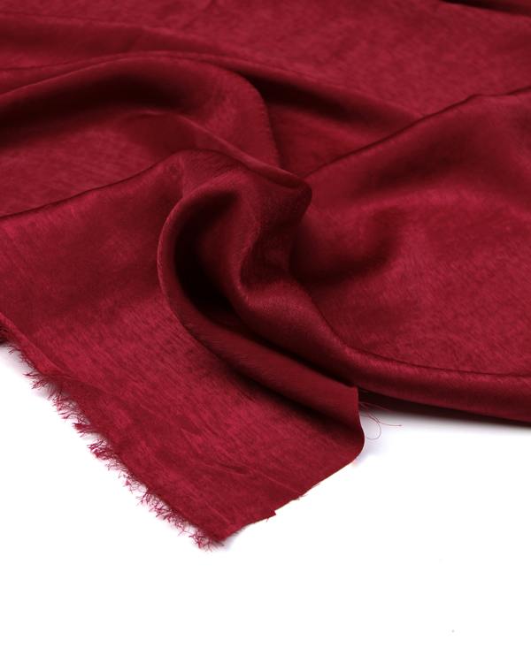 Sandwashed Satin Fabric - Scarlet