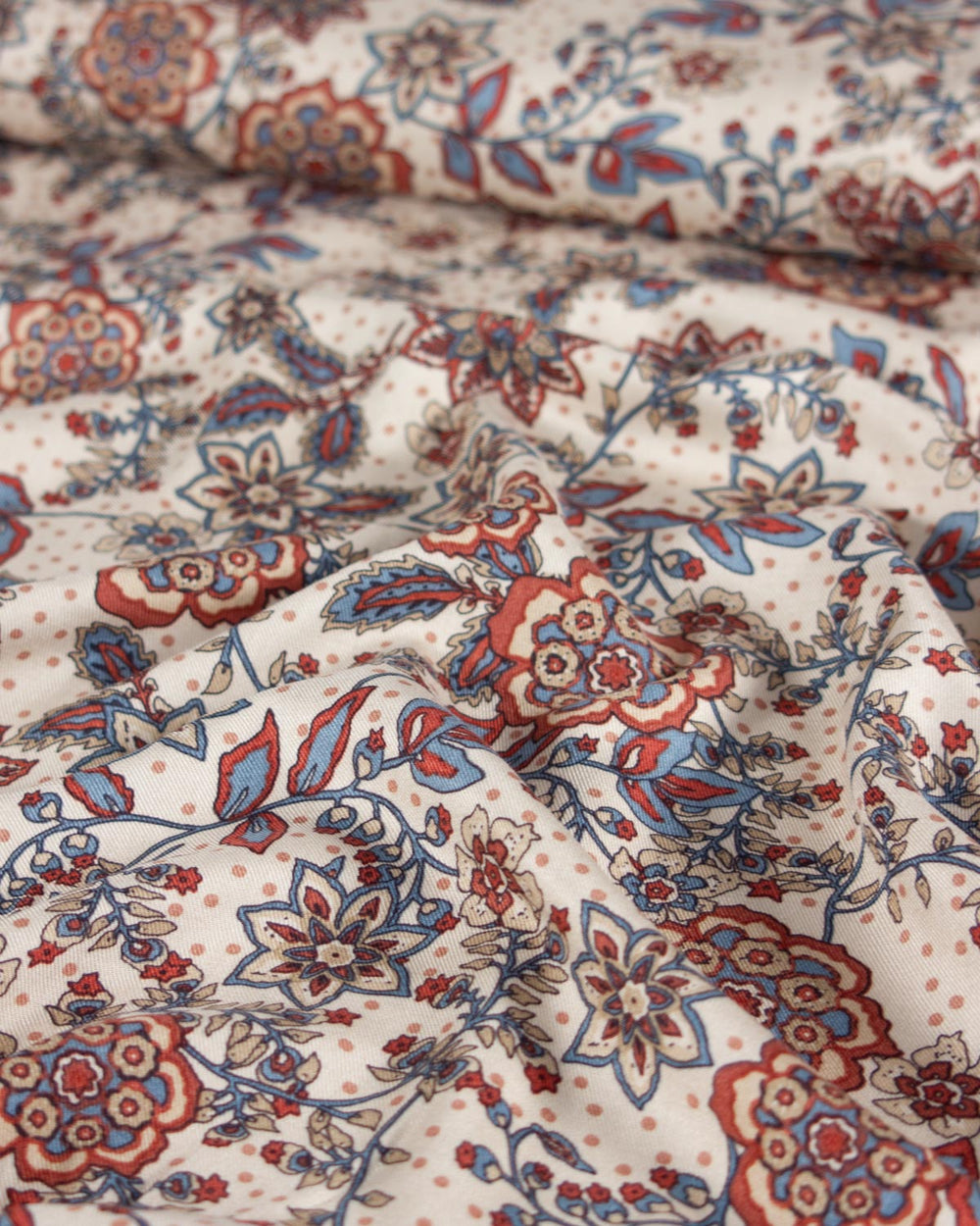 Viscose Twill Fabric - Fable Floral Terracotta