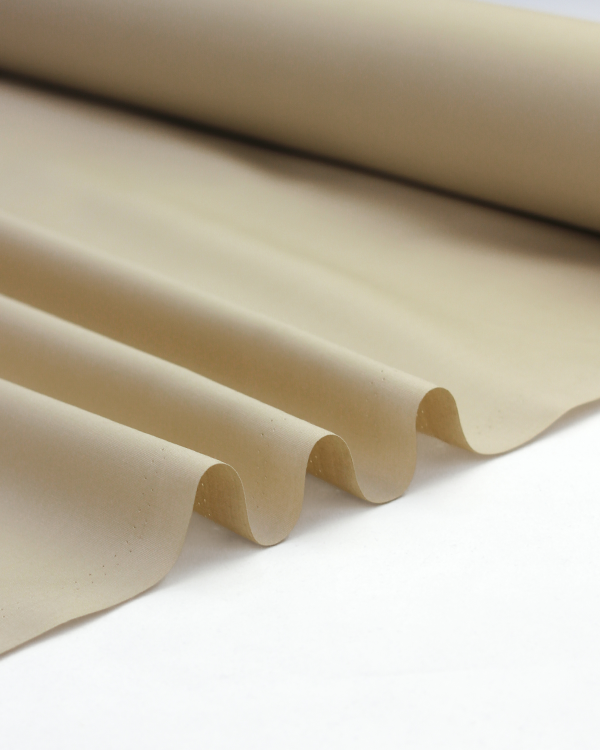 Plain Cotton Poplin Fabric - Beige