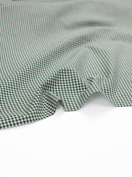 Yarn Dyed Cotton Fabric - 3mm Gingham Evergreen