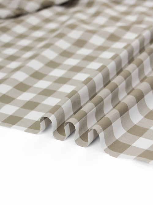 Yarn Dyed Cotton Fabric - 17mm Gingham Barley