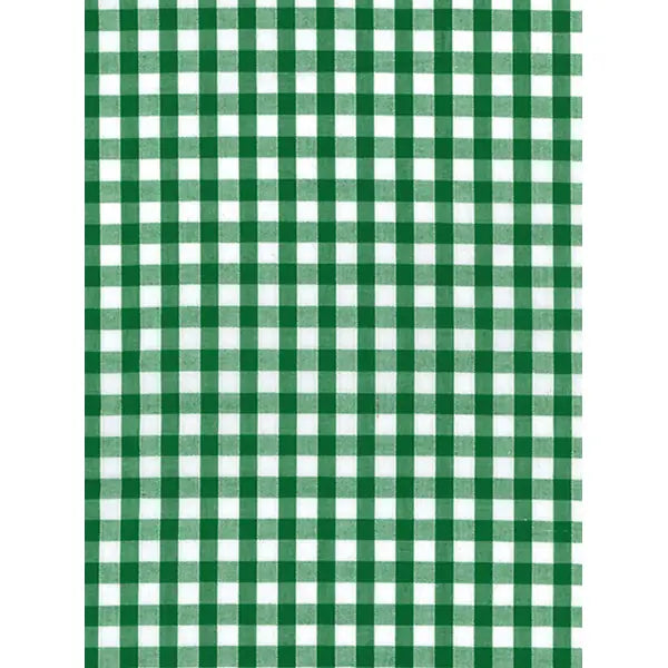 Polycotton Gingham Fabric - 6mm - Emerald | Truro Fabrics