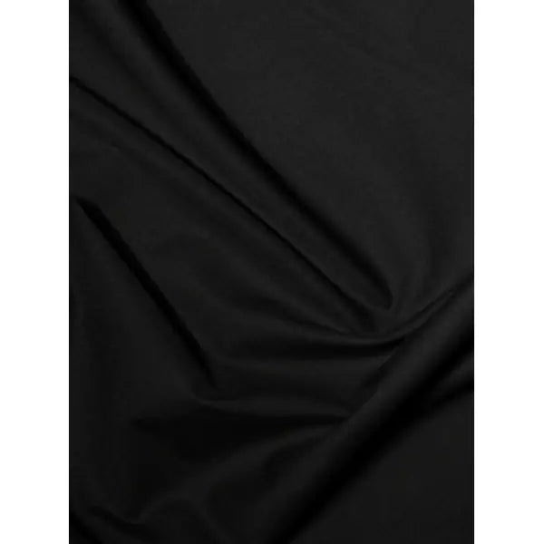 Plain Polycotton Fabric - Black | Truro Fabrics
