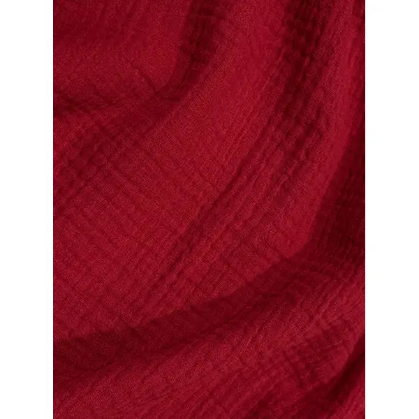 Cotton Double Gauze Fabric - Red | Truro Fabrics