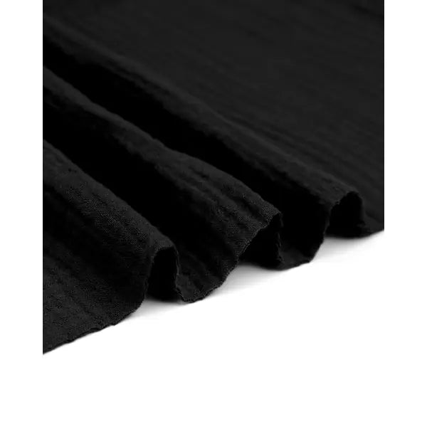 Cotton Double Gauze Fabric - Black – view 3 – Truro Fabrics
