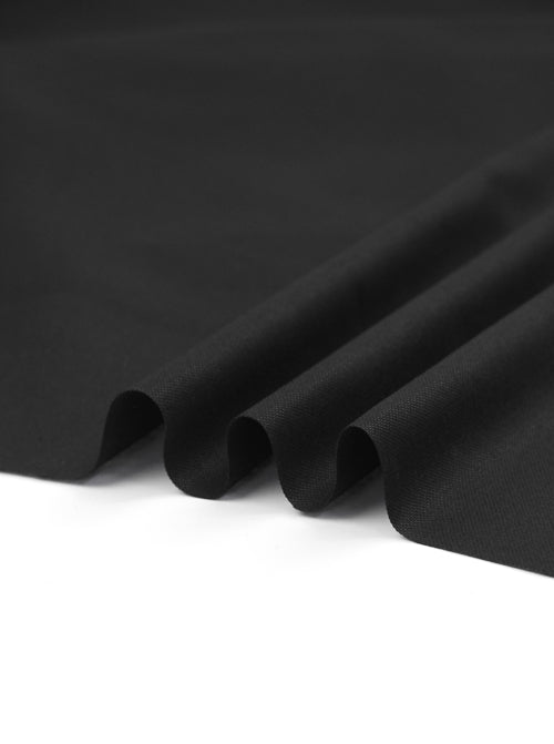 Pure Cotton Canvas Fabric - Black