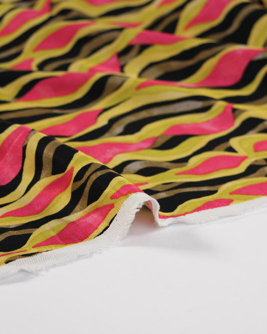 Viscose Satin Fabric - Havana Wave