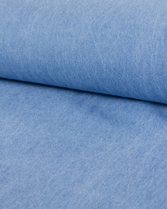 Relaxed Cotton Denim Fabric - Vintage Blue