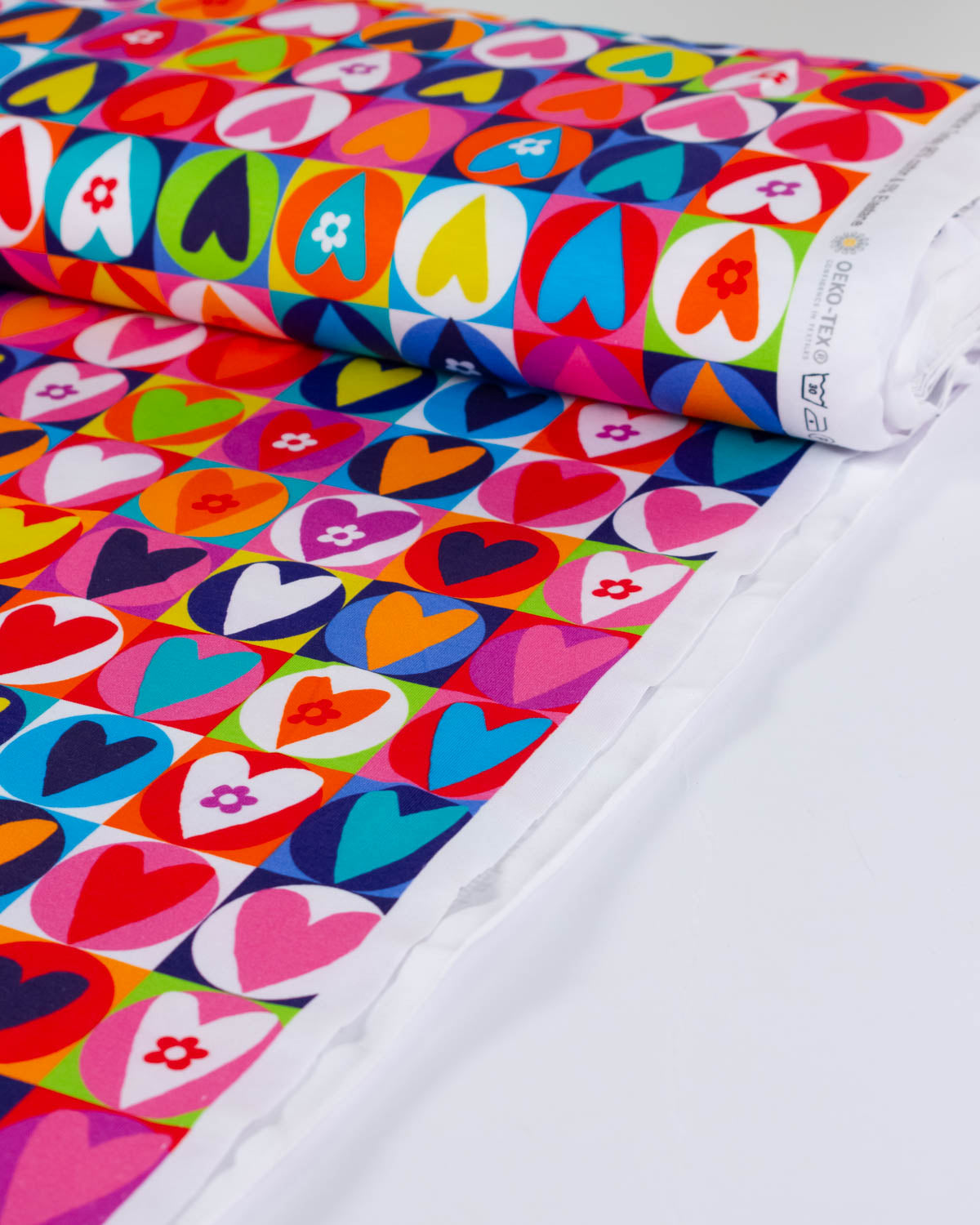 Avalana Cotton Jersey Fabric - Heart Arcade