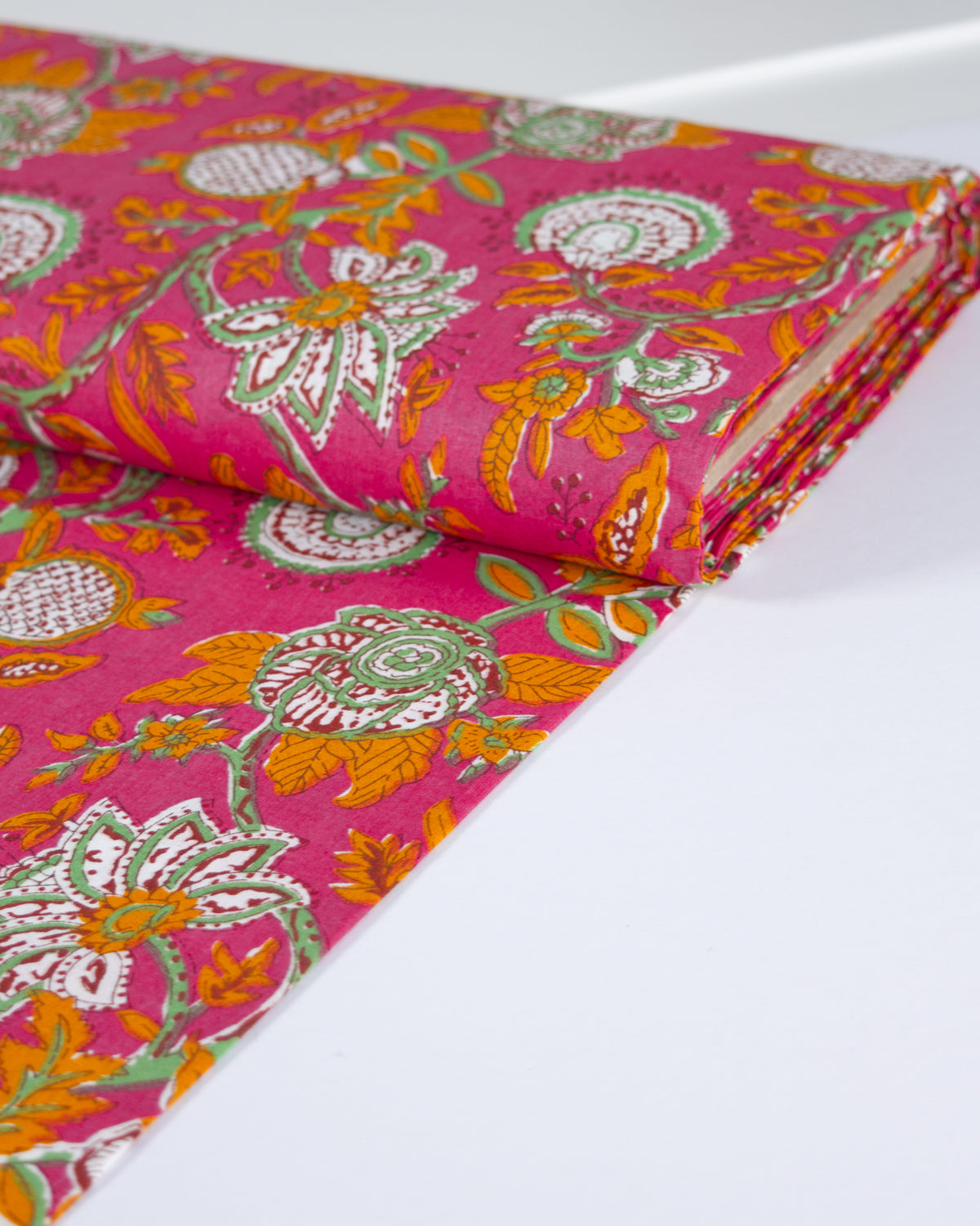 Block Print Cotton Fabric - Agra Garden