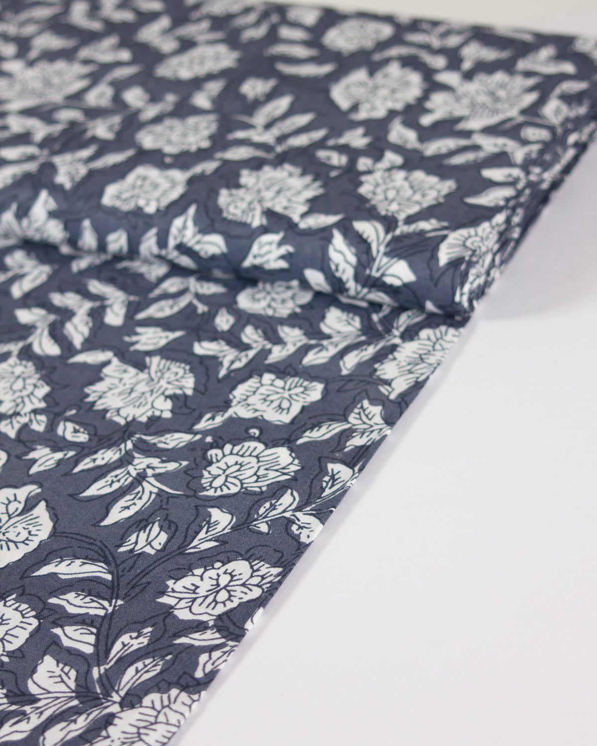 Block Print Cotton Fabric - Jaipur Willow