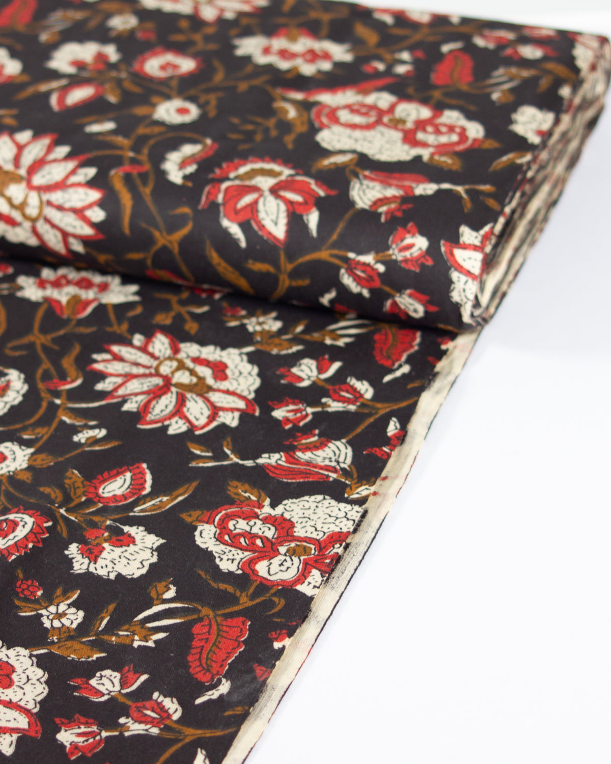 Block Print Cotton Fabric - Jaipur Midnight