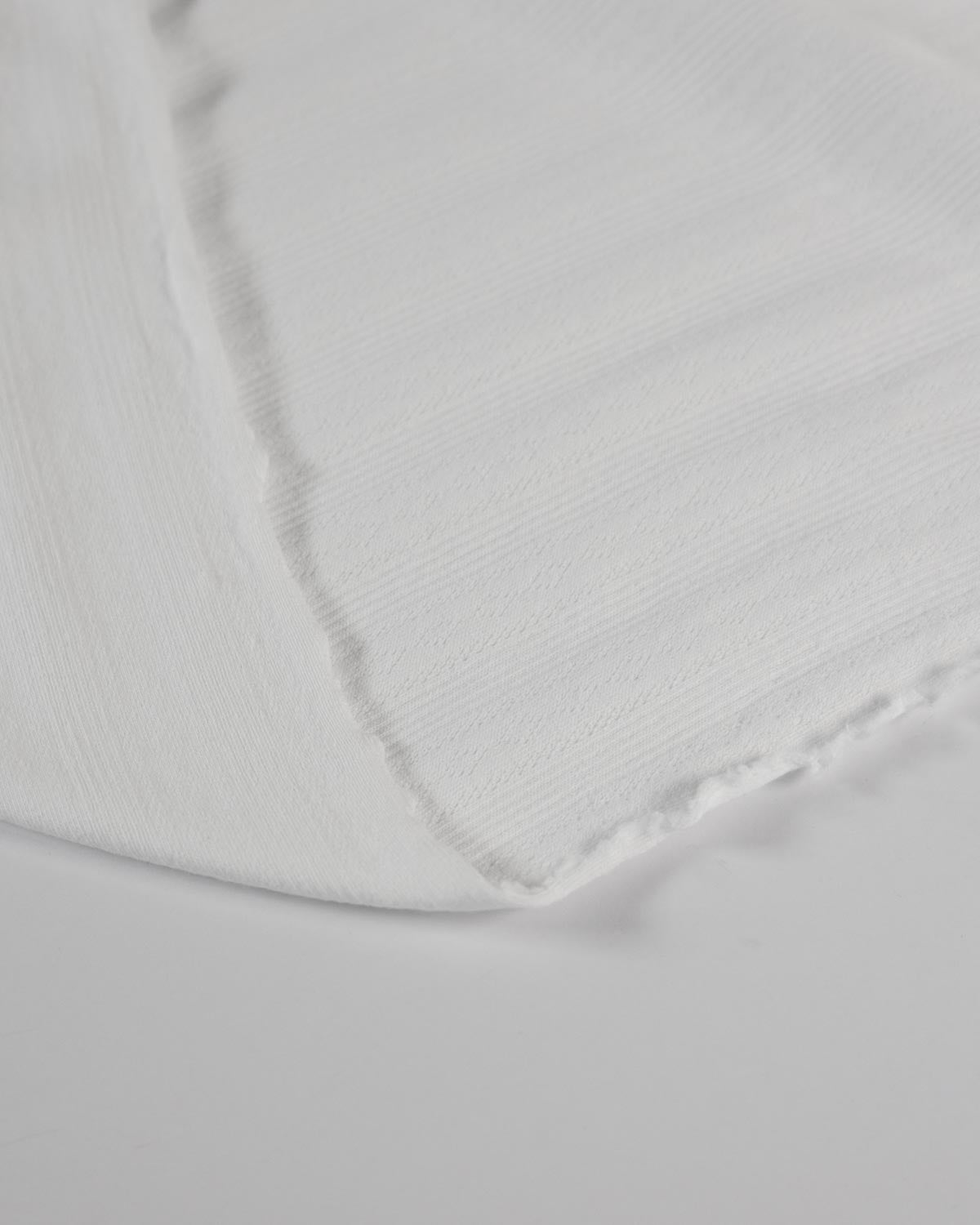 Cotton Stripe Pointelle Fabric - Ivory