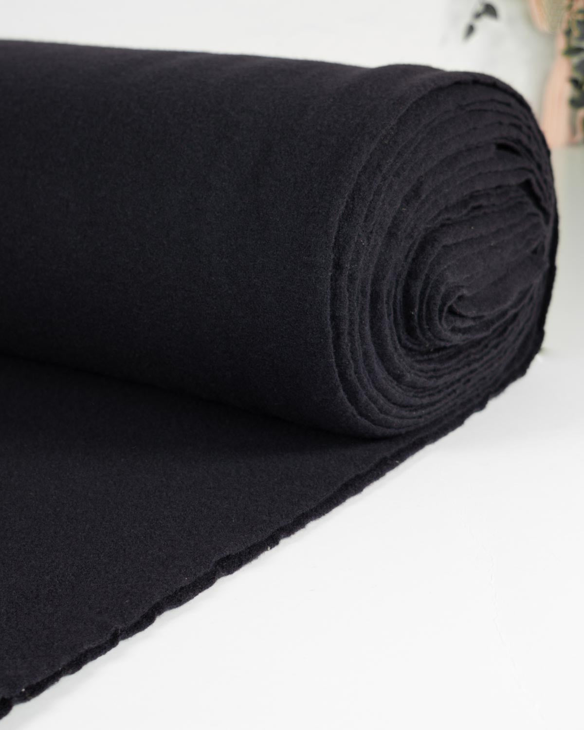 Pure Boiled Wool Jersey Fabric - Midnight