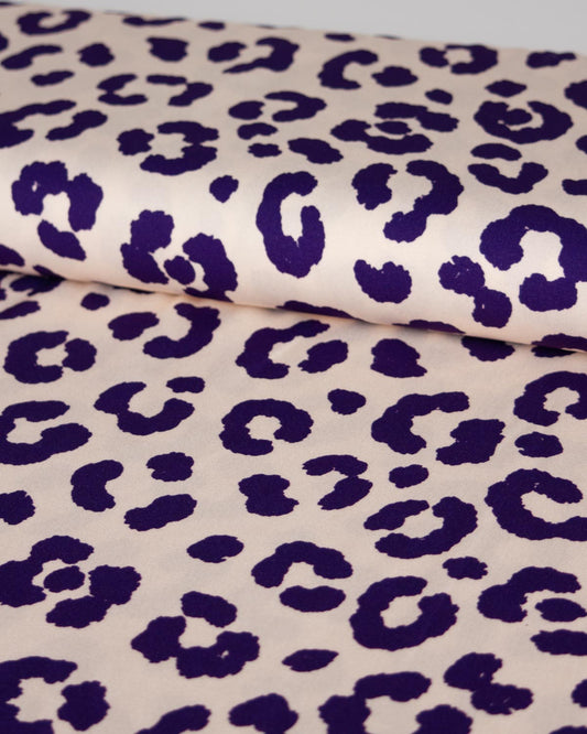 Viscose Twill Fabric - Royal Leopard
