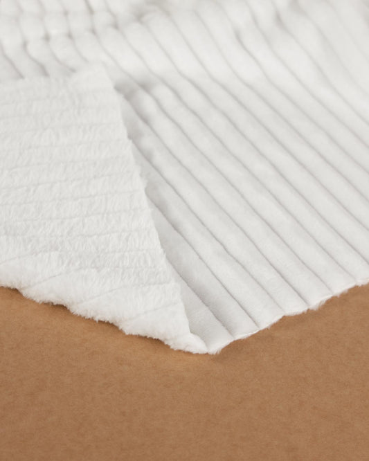 Cuddle Cord Fleece Fabric - Ivory