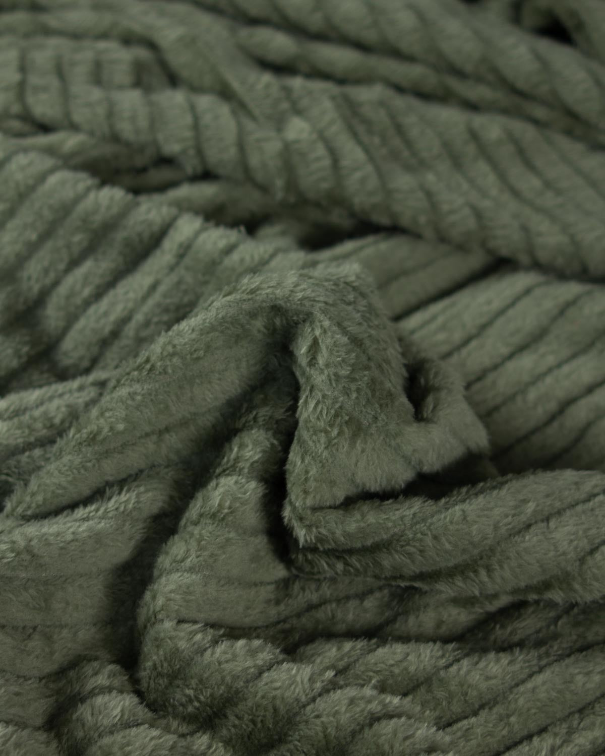 Cuddle Cord Fleece Fabric - Olive Green