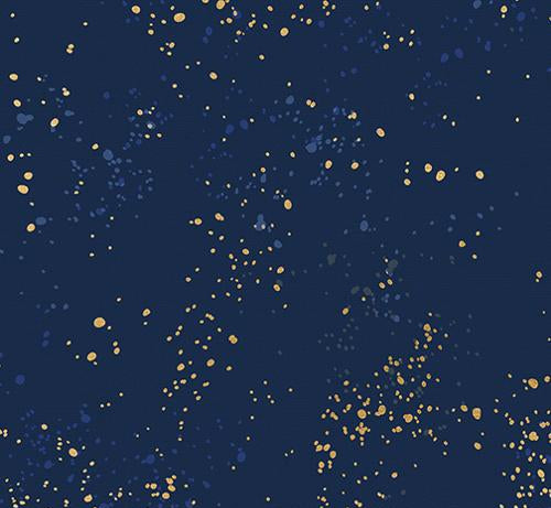 Navy canvas with gold speckles