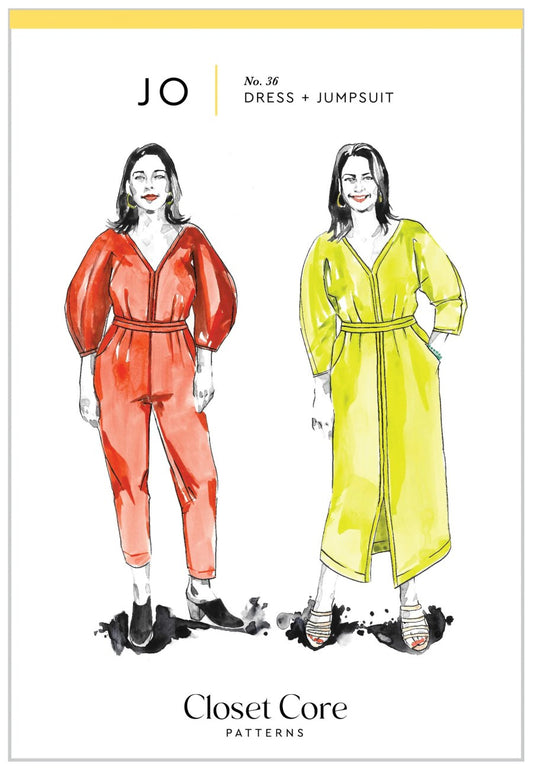 Closet Core - Paper Sewing Pattern - Jo Dress + Jumpsuit Pattern