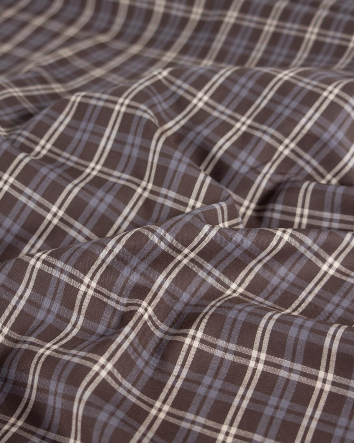 Organic Cotton Lawn Fabric - Chocolate Creek Plaid