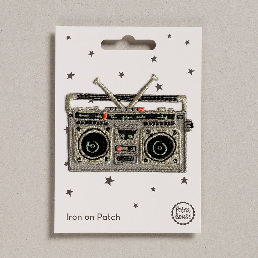 Iron On Motif Patch - Boom Box
