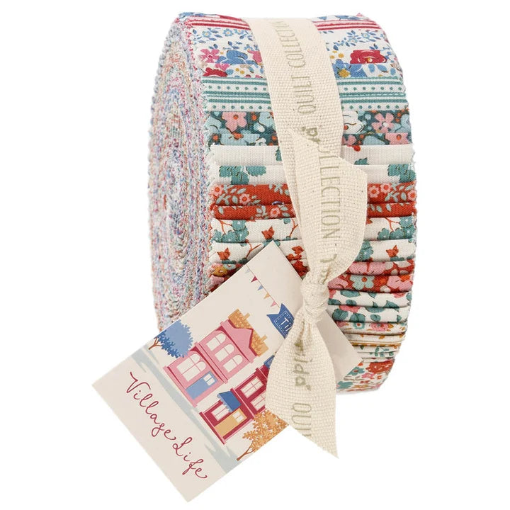 Tilda Patchwork Cotton Fabric - Village Life - Jelly Roll