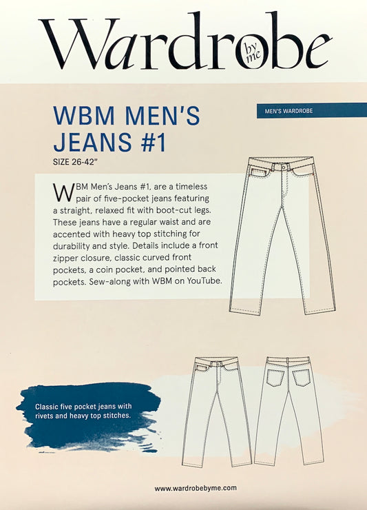 Wardrobe by Me - Paper Sewing Pattern - Men's Jeans