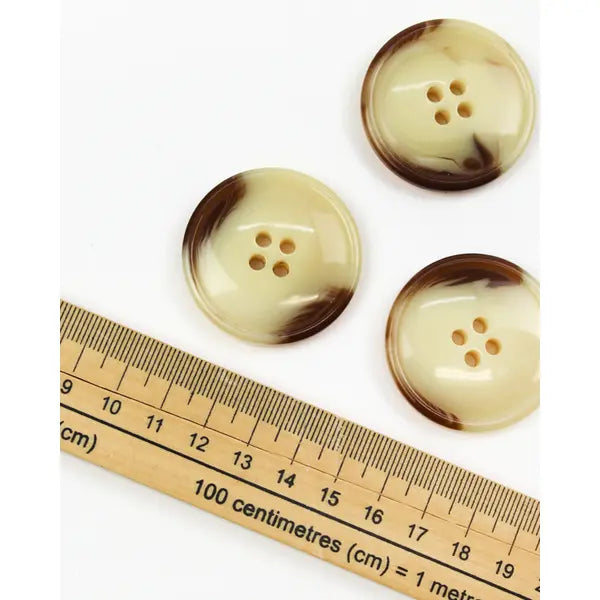 Button - Affogato - 40mm – view 3 – Truro Fabrics