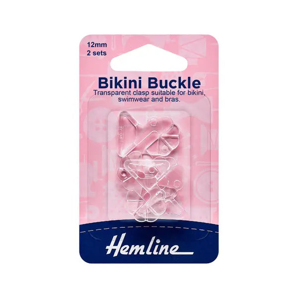 Clear Bikini Buckles – 12mm – Truro Fabrics