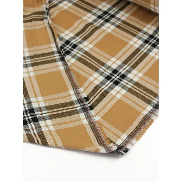 Brushed Cotton Flannel Fabric - Fireside Plaid Toffee – view 5 – Truro Fabrics
