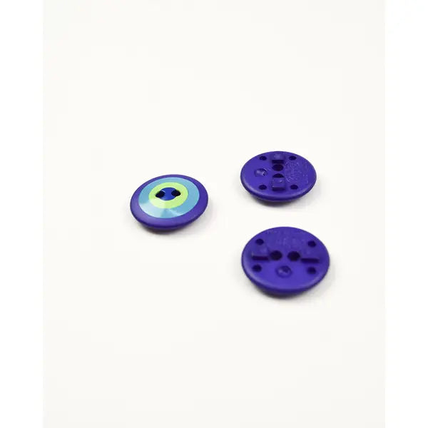 Button - Kaffe Fassett - Target - Blue - 20mm – view 4 – Truro Fabrics