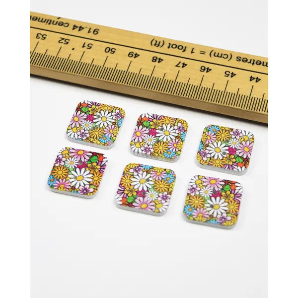 Button - Petula Square - 20mm – view 2 – Truro Fabrics