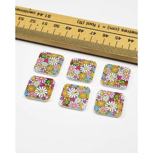 Button - Petula Square - 20mm – view 2 – Truro Fabrics