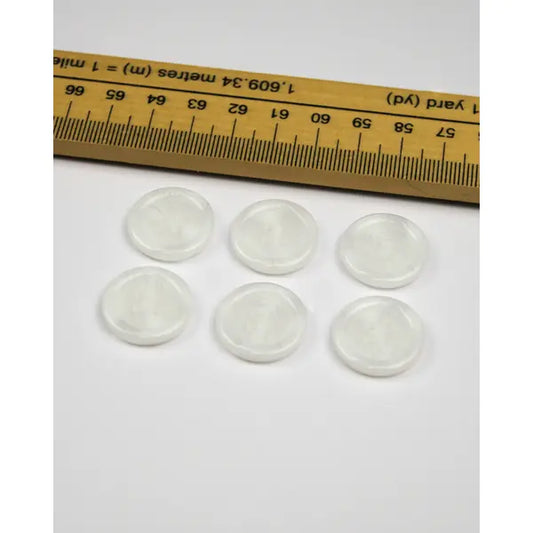 Button - 20mm - Marble Snow – view 2 – Truro Fabrics