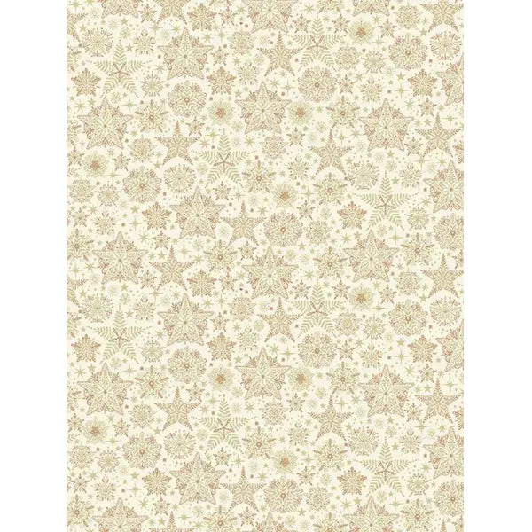 Christmas Patchwork Fabric - Good Tidings - Frosty Cream – Truro Fabrics
