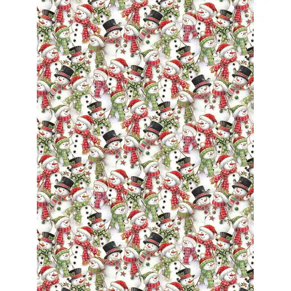 Christmas Patchwork Fabric - Jolly St Nick - Snowman Parade – Truro Fabrics