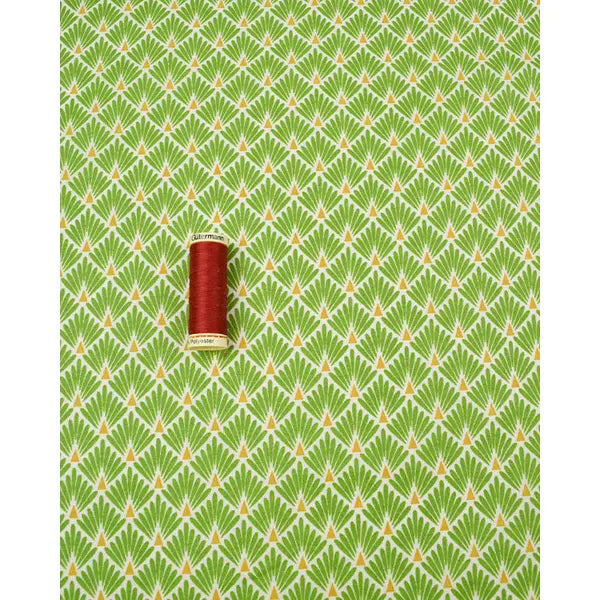 Christmas Teflon Tablecloth Fabric - Pine Fans - Green – view 4 – Truro Fabrics